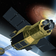 Image: Artist’s concept of Hitomi, scoping out a black hole / JAXA